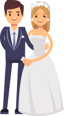 Just married couple  Illustration