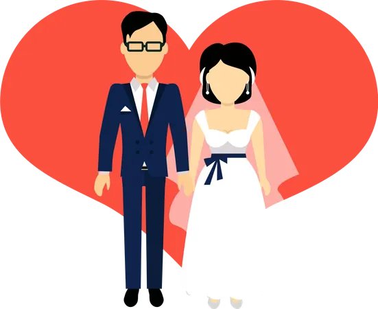 Just married couple  Illustration