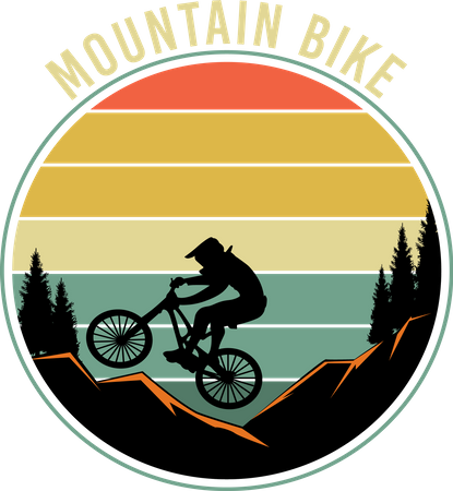 Just Ride Mountain Bike Illustration