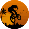 just ride mountain bike illustration