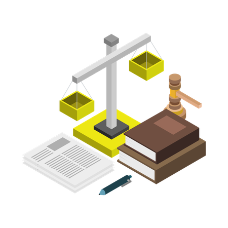 Justice Scale  Illustration