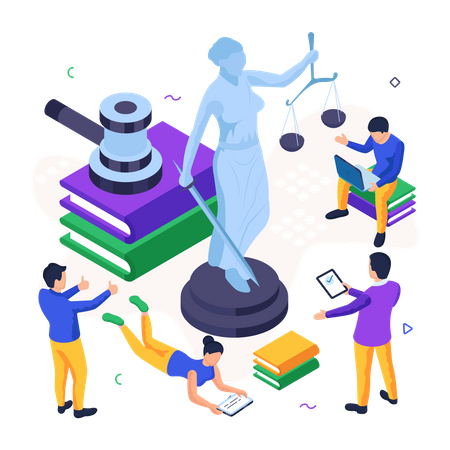 Justice Statue  Illustration