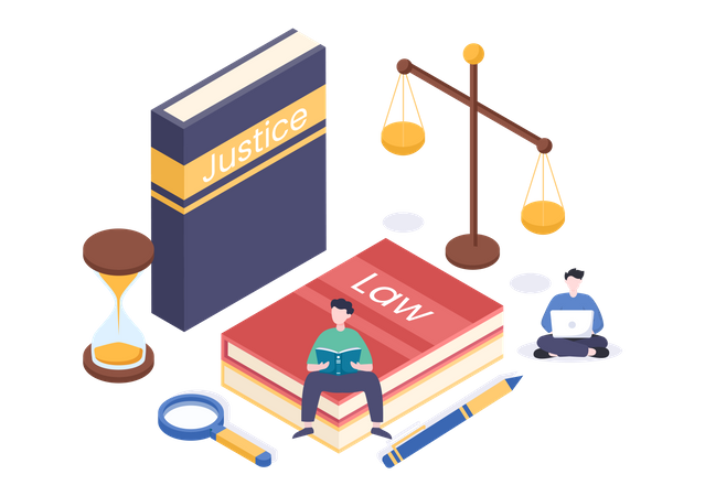 Justice with Laws Illustration