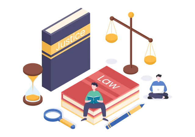 Justice with Laws  Illustration