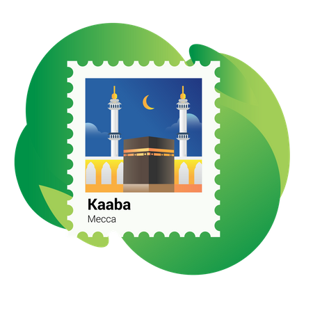 Kaaba post card  Illustration