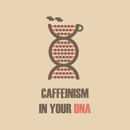 Kaffee in der DNA  Illustration