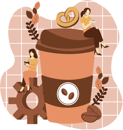 Kaffee zum Mitnehmen  Illustration