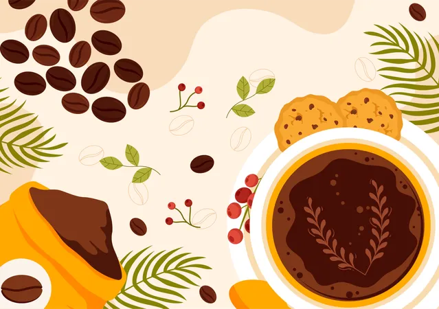 Kaffeebohnen  Illustration