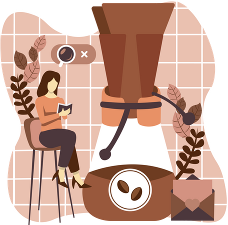 Kaffeebrauer  Illustration