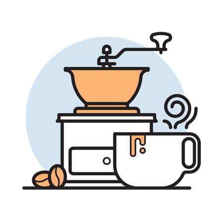 Kaffeemühle  Illustration