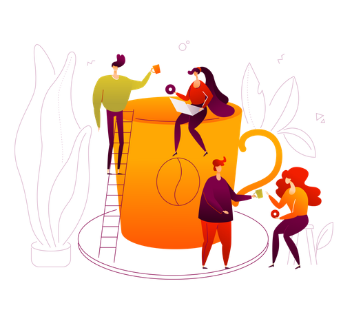 Kaffeepause  Illustration