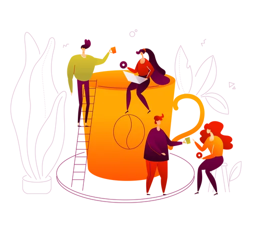 Kaffeepause  Illustration