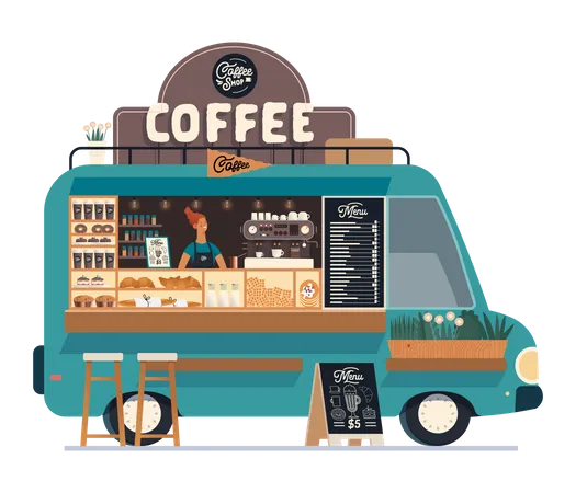 Kaffeestand  Illustration