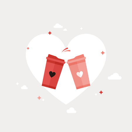Kaffeetasse mit Aufschrift „Tow“  Illustration
