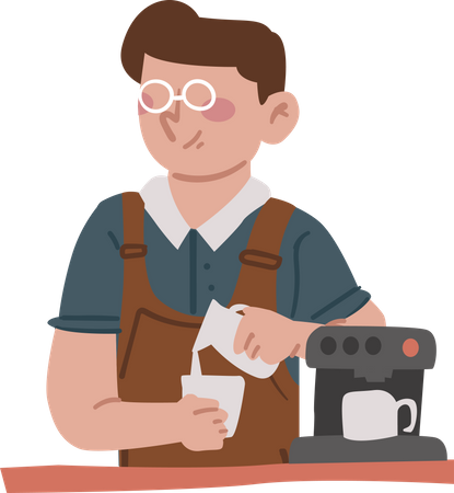 Kaffeeverkäufer  Illustration