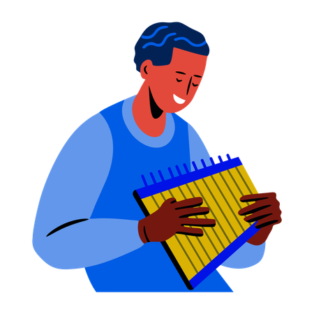 Kalimba Instrumentalist  Illustration