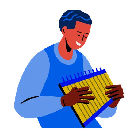 Kalimba instrumentista  Ilustración