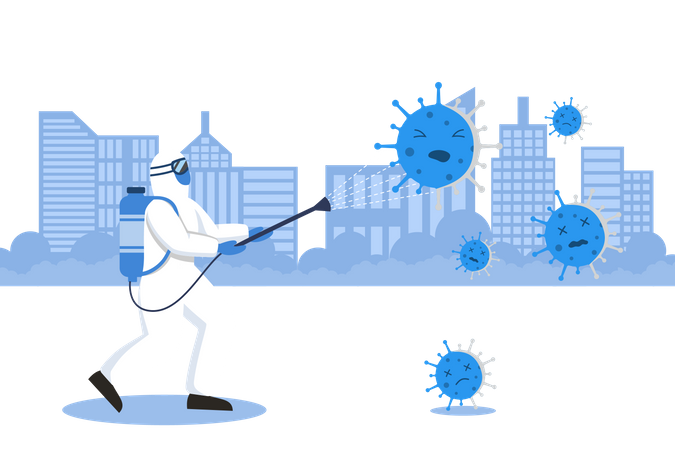 Kampf gegen das Coronavirus  Illustration