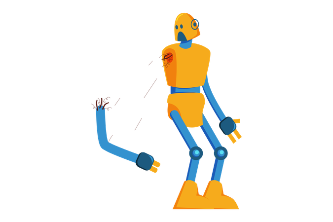 Kaputter Roboter  Illustration