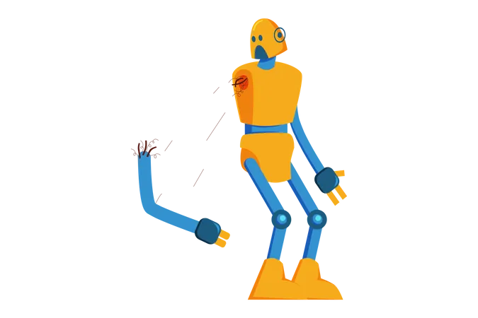 Kaputter Roboter  Illustration