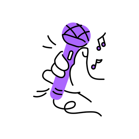 Karaoke microphone  Illustration