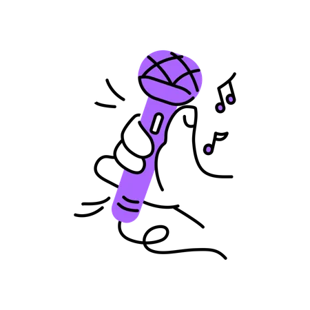 Karaoke microphone  Illustration