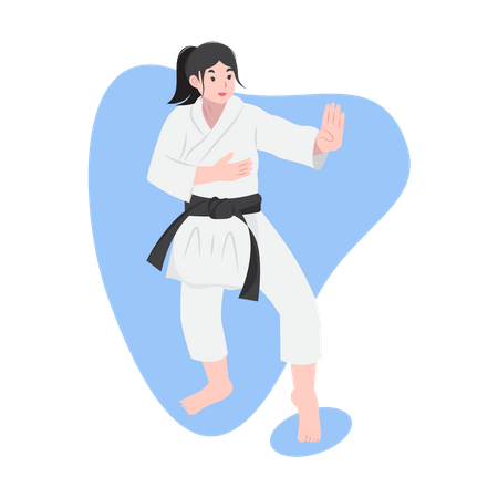 Artes marciais de karatê  Ilustração