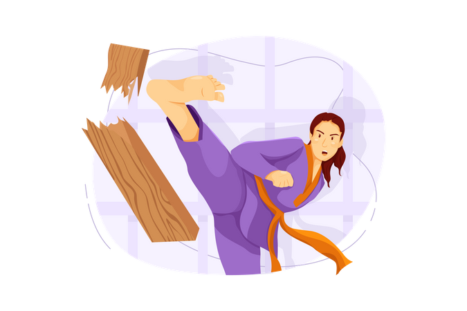 Karate fighter  Illustration