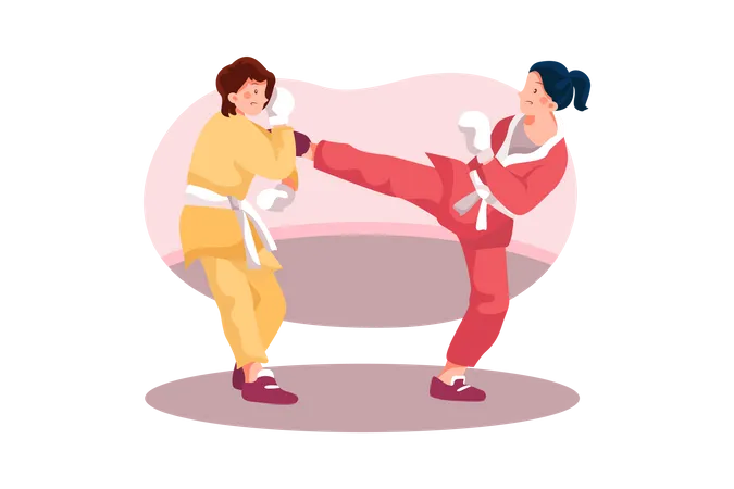 Karate game  Illustration