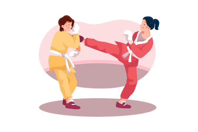 Karate game  Illustration