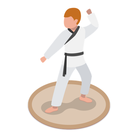 Karate-Junge  Illustration