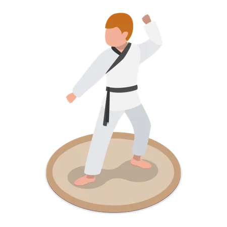 Karate-Junge  Illustration