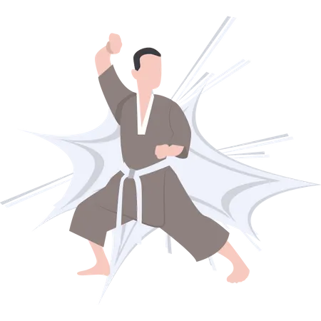 Karate man  Illustration