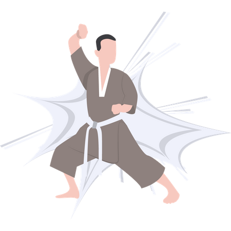 Karate man  Illustration