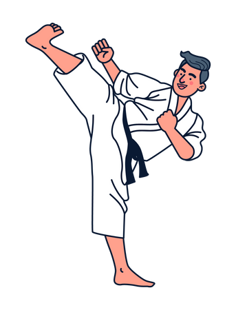 Karate Player Illustration