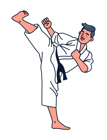 Karate Player  Illustration