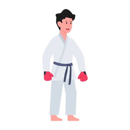 Karate Trainer Illustration