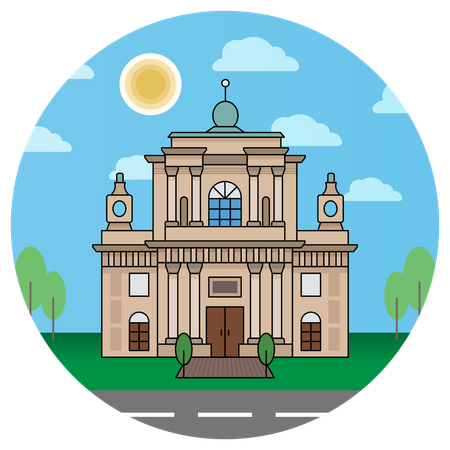 Karmeliterkirche Warschau Polen  Illustration