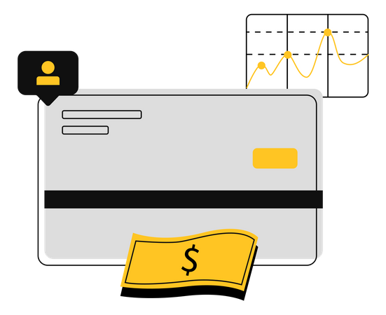 Zahlung der Kartenrechnung  Illustration