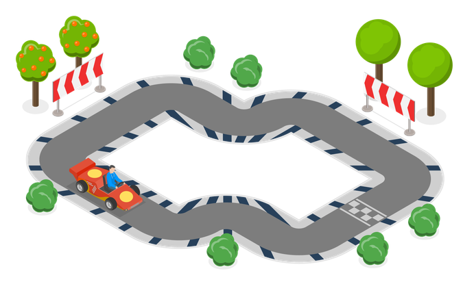 Karting Deporte  Ilustración