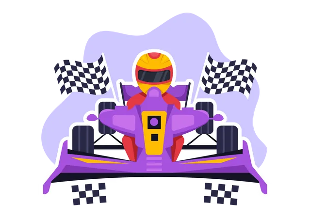Karting Sport Illustration
