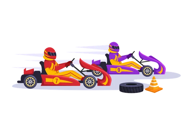 Karting Sport Illustration