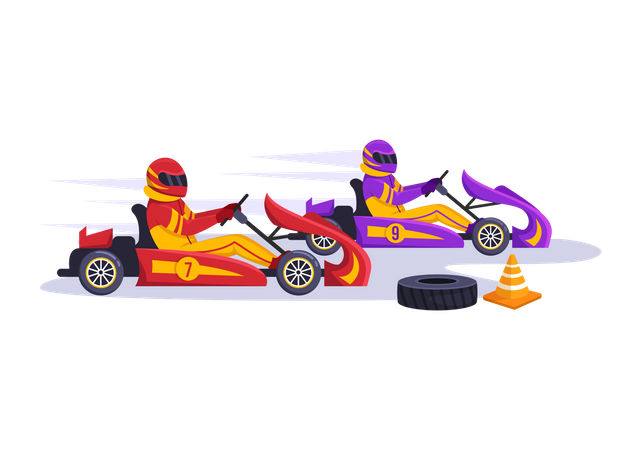 Karting Sport  Illustration