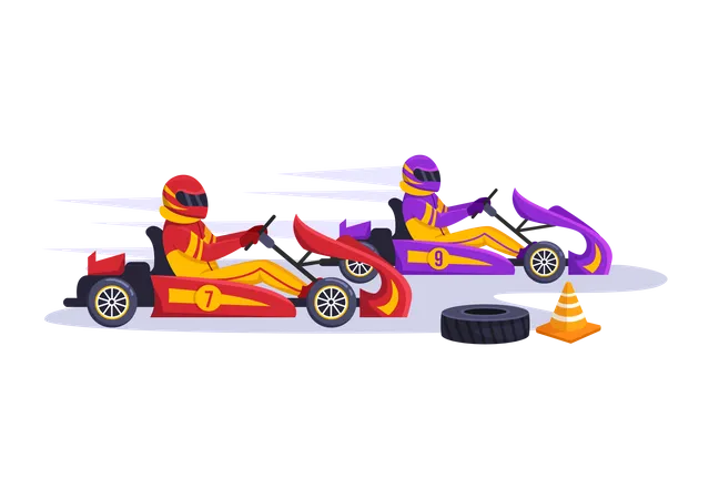 Karting Sport  Illustration