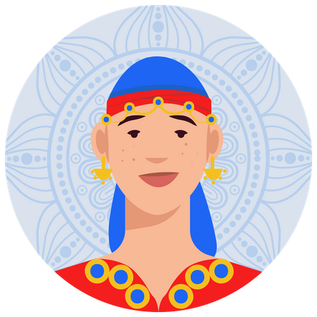 Kashmiri female  Illustration