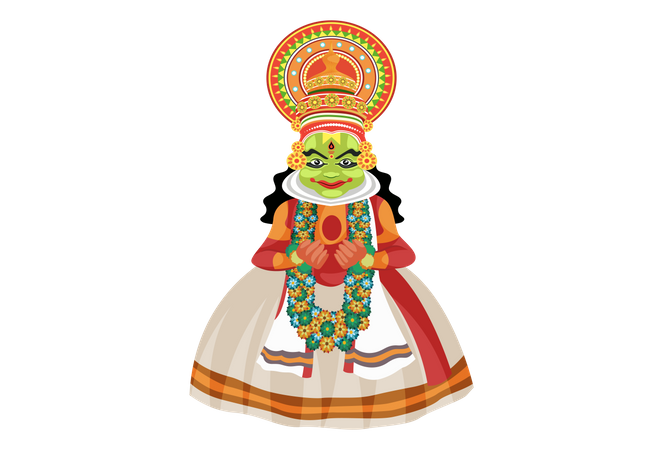 Kathakali dancer  Illustration