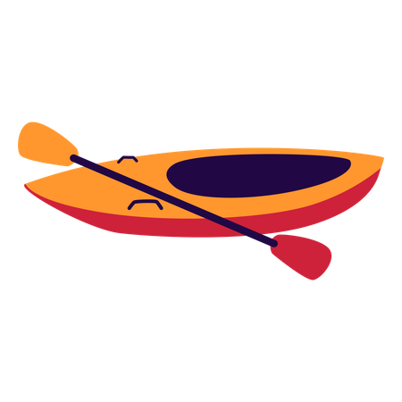 Barco kayak  Ilustración