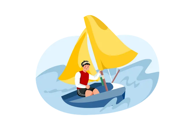 Sprint en kayak  Illustration
