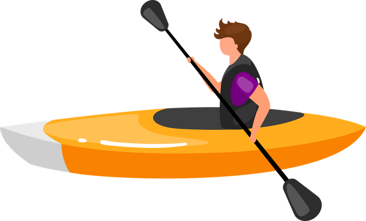 Kayaking Illustration