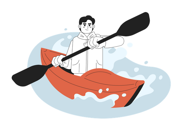 Kayaking competition  Illustration